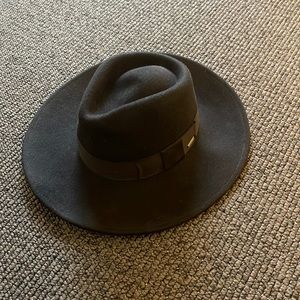 Brixton black wide brim hat